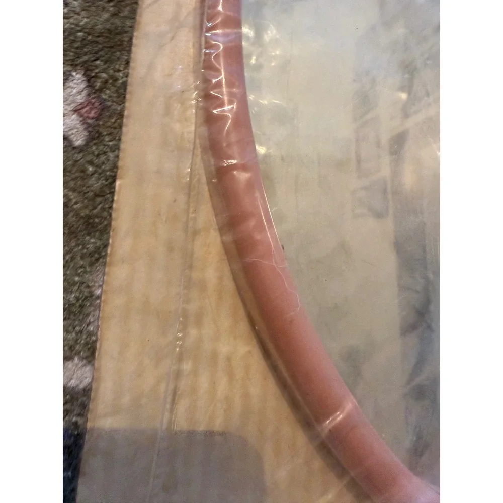 Vintage Monarch Pink Oval Wall Mirror Quality Float Plate Glass Made in USA NEW